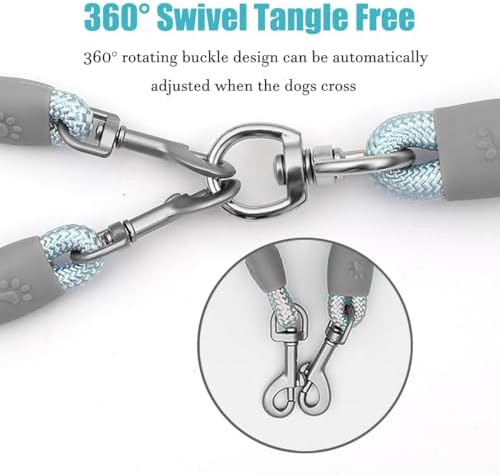 JiangYanus Double Dog Leash for Two Dogs Walking, No Tangle Dual Dog Leash - Image 4