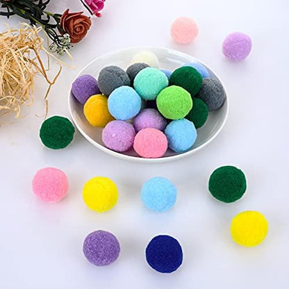 Molain Large Cat Toy Balls, Soft Cat Balls 1Inch Kitten Pom poms Ball Cat Play Toy (30 Pcs) - Image 5