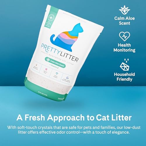 PrettyLitter Health Monitoring Cat Litter, Calm Aloe, 6-Pack, 6 lb. Bags - Image 5