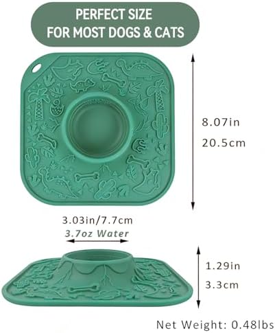 Lick Mat for Dog & Cat, Durable Silicone Licking Mat with Suction Cups, Easy-to-Clean, Chew-Proof, 2-in-1 Slow Feeder Pad Bowl for Dry & Wet Food, Puppy Enrichment Toy for Anxiety Relief, Pet Grooming - Image 6