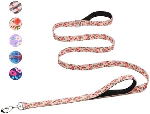 Hikiko 6FT Dog Leash Padded Double Handle with Designed Pattern by Hikiko