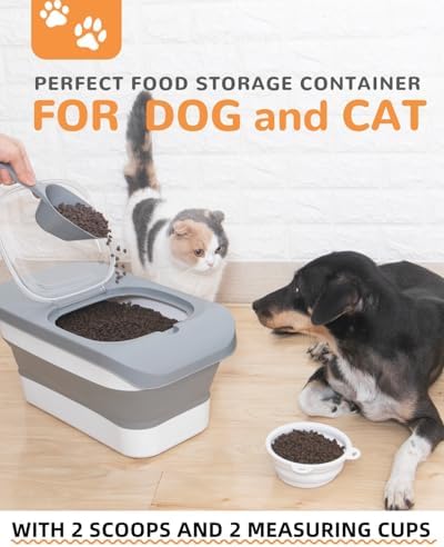 10-26Lbs Airtight Dog Food Container 2Pcs,Collapsible Pet Food Storage - Image 2