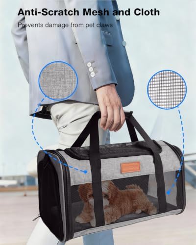 Pet Carrier Airline Approved for Pets Up to 10 Lb, 17x11x9.5 in - Image 6