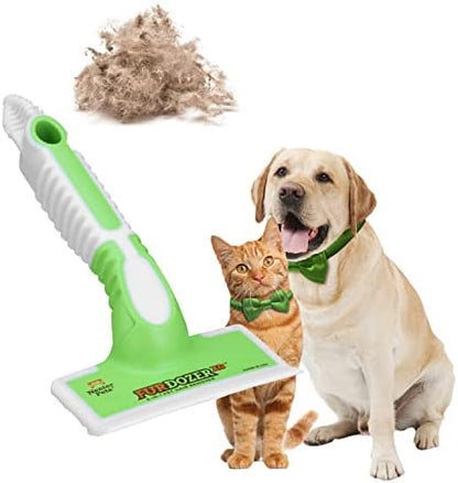 FurDozer Pet Hair Remover & Auto Detailing Tools - Cat & Dog Hair Remover for Carpets, Car Interiors, Couches, Bedding, & Pet Furniture (Green, X6) by NeaterPetBrands