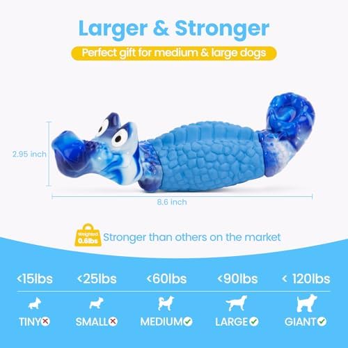 HGB Dog Chew Toys for Aggressive Chewers, Tough Squeaky Dog Toy - Image 6