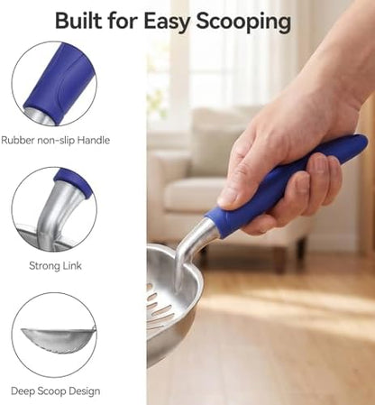 Cat Litter Scoop, Kitty Metal Scooper with Long Handle - Image 4