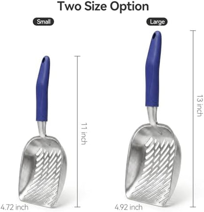 Cat Litter Scoop, Kitty Metal Scooper with Long Handle - Image 3