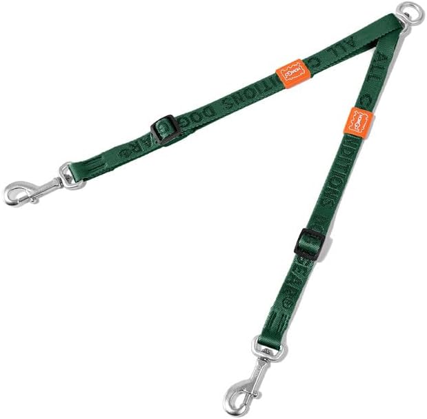 HOWGO Double Dog Leash,Tangle-Free 360 Swivel(Green, Pro M-L Splitter) by HOWGO