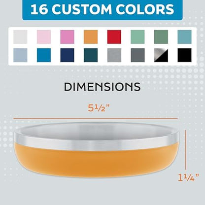 Master Pet Supply Stainless Steel Cat Bowls 9 oz Heavy Duty Mango Tango - Image 5