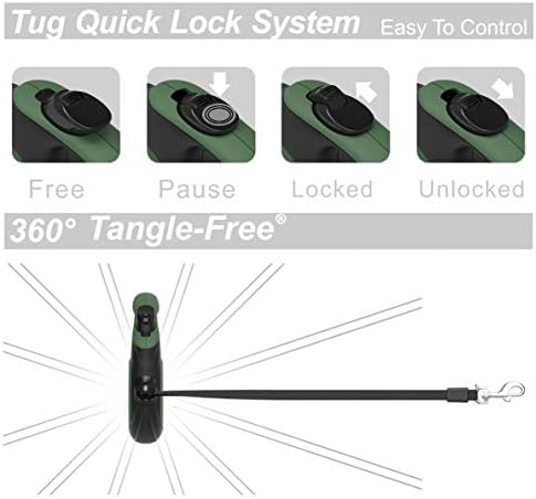 TUG Tiny Retractable Dog Leash, 10 ft (Extra Small, Green) - Image 4