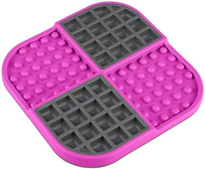 LickiMat Slomo, Cat Slow Feeder Lick Mat, Boredom Anxiety Reducer; Perfect for Food, Treats, Yogurt, or Peanut Butter. Fun Alternative to a Slow Feed Cat Bowl or Dish, Pink - Image 3