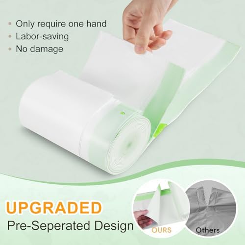 80 Count 18" x 12.6" Cat Litter Box Liners, Compatible with Meo Want MW-SC01/SC02/SC09/ SC01-Y, Thick Heavy Duty Drawstring Cat Litter Bags, Replaced Trash Bags for Self-Cleaning Cat Litter Box - Image 5