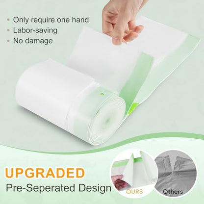 80 Count 18" x 12.6" Cat Litter Box Liners, Compatible with Meo Want MW-SC01/SC02/SC09/ SC01-Y, Thick Heavy Duty Drawstring Cat Litter Bags, Replaced Trash Bags for Self-Cleaning Cat Litter Box - Image 5