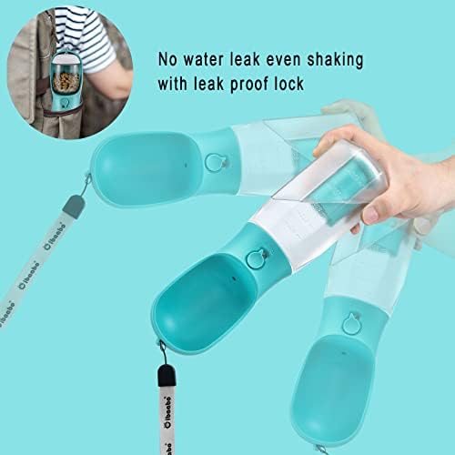 Cibaabo Dog Water Bottle with Food Container & Poop Bag Holder & Filter - Image 5