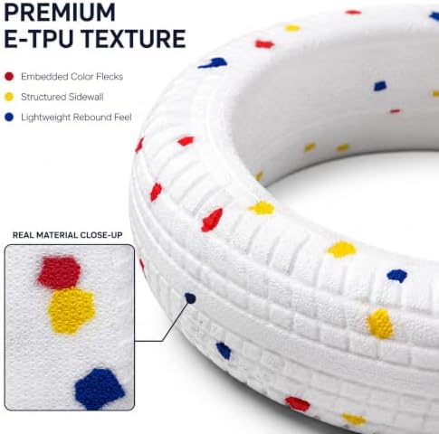 Durable ETPU Dog Ring Toy - Tough Flying Disc Fetch Toy for Aggressive Chewers, Lightweight & Floating Dog Frisbee for Medium Large Dogs, Interactive Chew Toy for Outdoor Water Play - Image 2