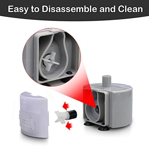 Cat Water Fountain Pump,Cat Fountain Pumps Replacement SMA-800 Submersible Motor,Pet Water Fountain Pump for Stainless Steel Cat Water Dispenser (Pump) - Image 5