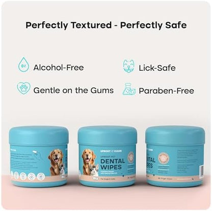 Uproot Clean Pet Dental Finger Wipes: Safe, Rinse-Free, Disposable, 50ct. - Image 6