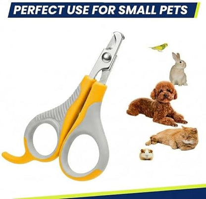 WePet Pet Nail Clippers U07.2, Professional Claw Trimmer, Scissor for Cats, Puppies, Kittens, Hamsters, Rabbits and Small Animals, Sharp, Safe, Small, Grey/Yellow - Image 5