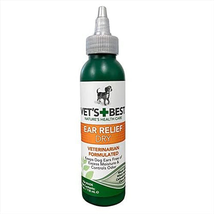 Vet's Best Dry Ear Relief for Dogs, No-Alcohol, for All Dogs, Aloe 4 oz by VetsBest