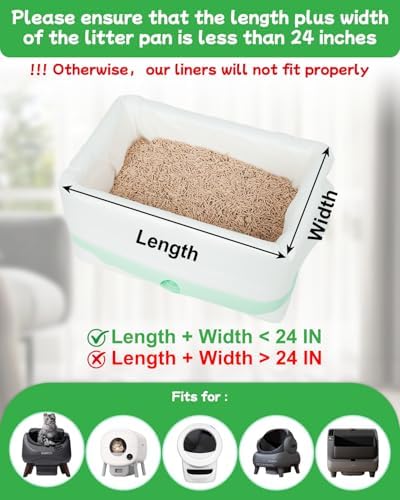140 Count Cat Litter Bags Liners for Automatic Litter Box, Pre-Separated Easy-Dispense Waste Bags with Drawstring, Heavy Duty Leak-Proof Liners Compatible with Litter-Robot 4/5/3, 25.2"x15.7" - Image 6