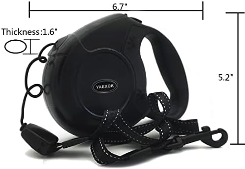 Heavy Duty Retractable Dog Leash 26ft,Pet Long Walking Leashes Leads for Small Medium Large Dogs Doggie Up to 110lbs (Black) - Image 6