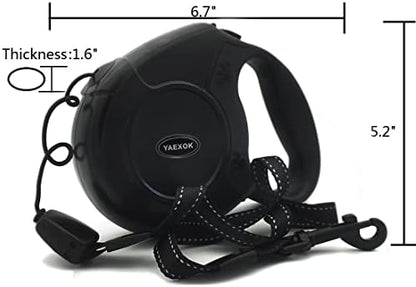 Heavy Duty Retractable Dog Leash 26ft,Pet Long Walking Leashes Leads for Small Medium Large Dogs Doggie Up to 110lbs (Black) - Image 6
