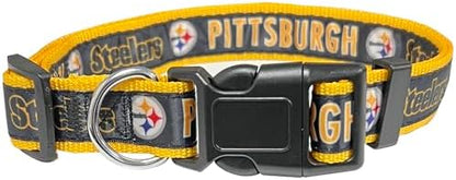 Pets First NFL Pittsburgh Steelers Licensed PET COLLAR, Small - Heavy-Duty, Strong, and Durable Dog Collar. Available in 31 Football Teams and 4 Sizes by PETSFIRST