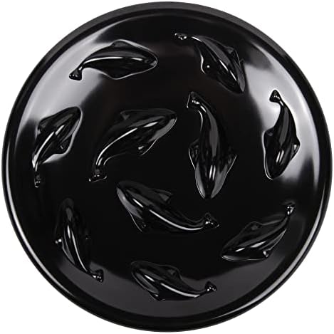 Slow Feeder Bowl for Cats and Small Dogs,Cilkus Fish Pool Design, Fun Interactive Bloat Stop Puzzle Feeder Bowl Healthy Eating Diet Made of Melamine Food Grade Material Dishwasher Safe (Black) by Cilkus
