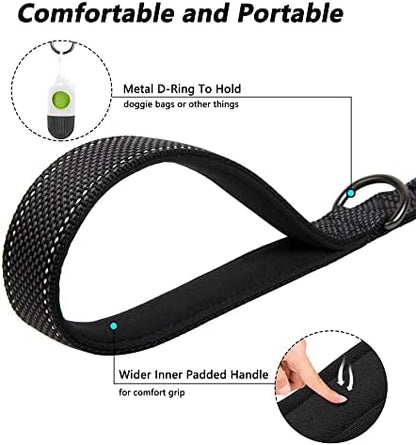 PetiFine 4FT Heavy Duty Dog Leash with Soft Padded Double Handle - Image 3
