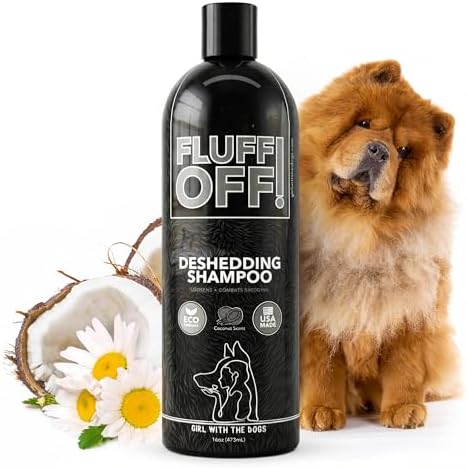Fluff Off! by Girl with The Dogs Natural Deshedding Dog & Cat Shampoo 8Wks+ by GirlWithTheDogs