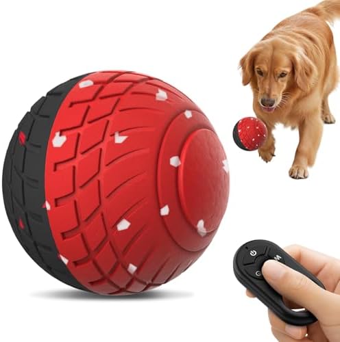 HETOO Smart Interactive Dog Ball, Remote Control Moving Dog Toys, 3.2 Inch by HETOO
