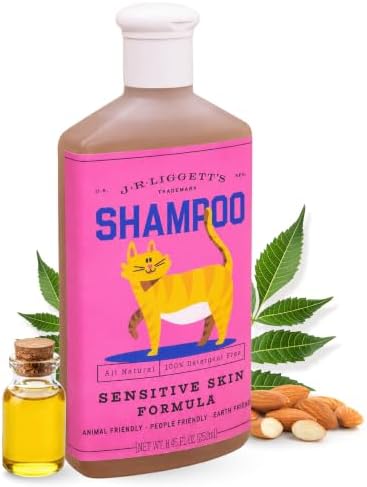 J.R.LIGGETT'S Liquid Cat Shampoo for Cats with Sensitive Skin 8.45 oz by J%C2%B7R%C2%B7LIGGETTS
