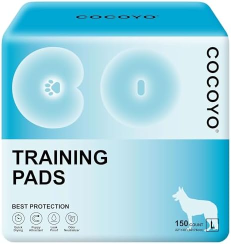 COCOYO Dog Training Pads Large Size丨Eliminating Urine Odor Puppy Pads 丨 Premium Dog Pee Pads Value Pack (30 Count, L 26x30 inch) by COCOYO