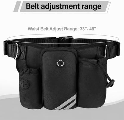 Hands Free Retractable Double Dog Leash, Dual Bungee Waist Belt Reflective - Image 3