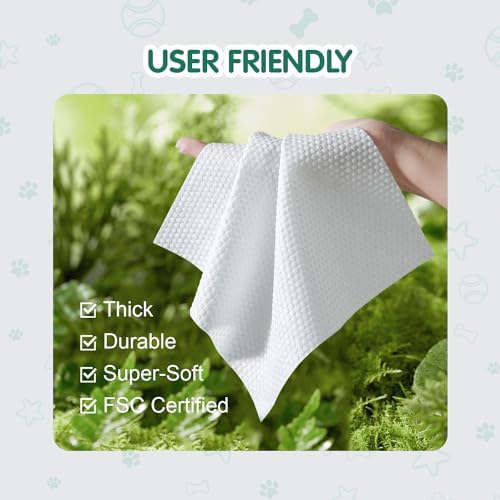 COCOYO Disposable Wet Wipes for Dogs & Cats I 300 Wipes for Cleaning and Deodorizing - Plant-Based, Hypoallergenic Pet Wipes for Puppies - Wipes for Paws, Butt, & Body - Fragrance Free - Image 5
