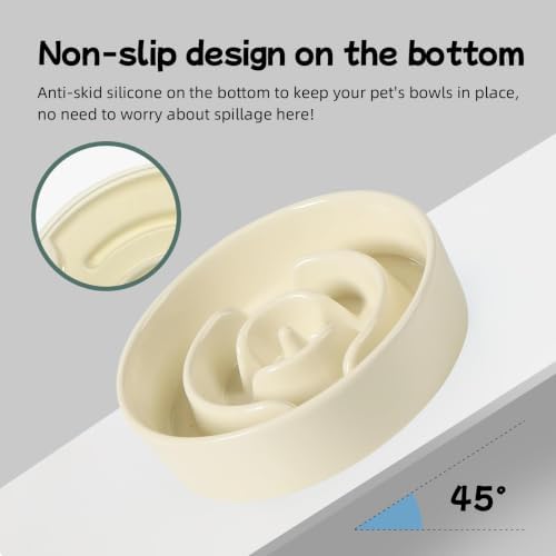Havniva Elevated Slow Feeder Dog Bowls, 6.1 in Ceramic Slow Feeder Bowls - Image 3