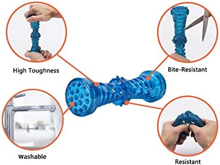 Ycozy 3 Pack Dog Squeaky Toys for Medium/Large Dogs Aggressive Chewers TPR Rubber Dog Chew Toys Puppy Teething Toys Resistant Storage Bag Included - Image 3