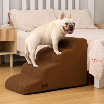 Aodisman Dog Steps for Bed or Couch,4-Step Pet Stairs Ramp for Small Dogs - Image 7