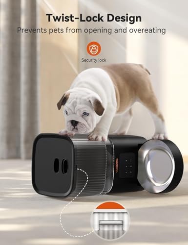 WOPET Automatic Cat Feeder, 5G&2.4G Smart WiFi Pet Feeder with App Control, 4L Capacity, 1–10 Meals per Day, Slow Feeding Mode, 10s Voice Recorder, Timed Cat Food Dispenser for Cats & Small Dogs - Image 3