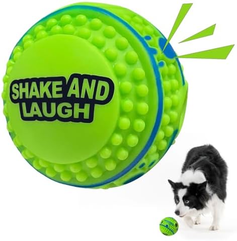 Spiky Interactive Dog Toys Ball, L, 3.94 in (10 cm) by SHAKEANDLAUGH