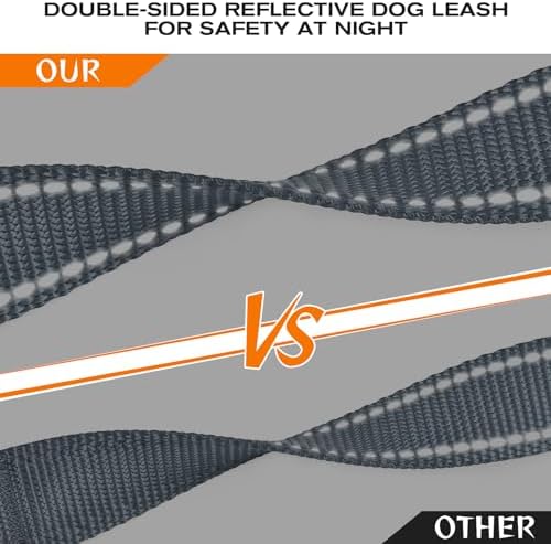 Joytale Dog Leash for Large Dogs that Pull, Double Handle, 6FT, Gray - Image 5