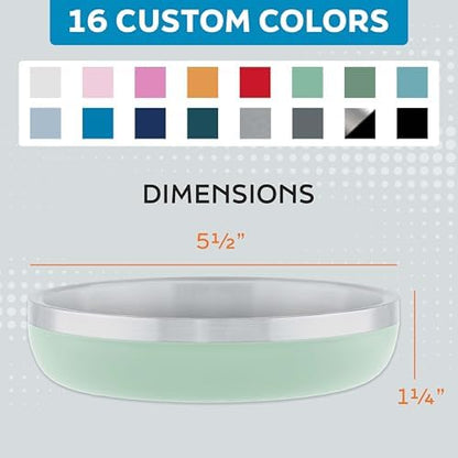 Master Pet Supply Stainless Steel Cat Bowls 9 oz Heavy Duty Pistachio - Image 5