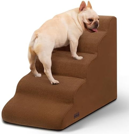 Aodisman Dog Stairs for High Bed,5-Step Pet Ramp for Small Dogs and Cats by AODISMAN