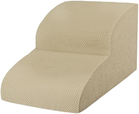 Dog Stairs for Small Dogs, High Density Foam Dog Steps, Extra Wide Non-Slip Pet Ramp for High Beds Or Couch, Soft Doggie Ladder for Dogs Injured, Older Pets, Small Cats by Heeyoo
