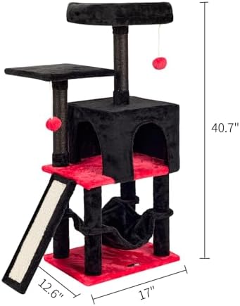 Gothic Cut Cat Tree Cat Tower Condo with Hammock Kittens Scratching Post - Image 7