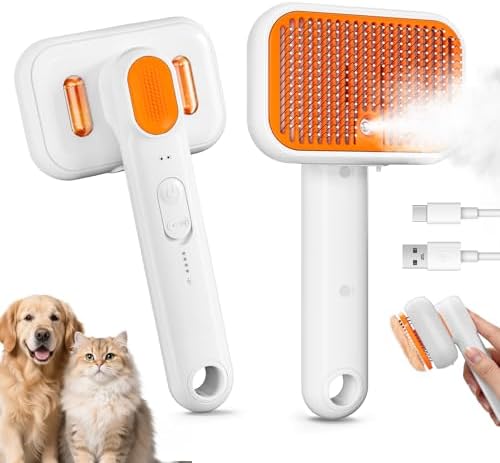 3-in-1 Pet Mist Brush for Dogs & Cats, Self-Cleaning,Rechargeable by Unknown