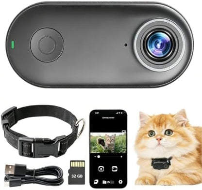 2K POV Cat Camera Collar with 32GB SD Card, WiFi Hotspot for App by Unknown