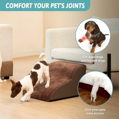 COZY KISS Dog Stair for Small Dog 11.8" H, 2 Step Pet Ramp for Chair - Image 3