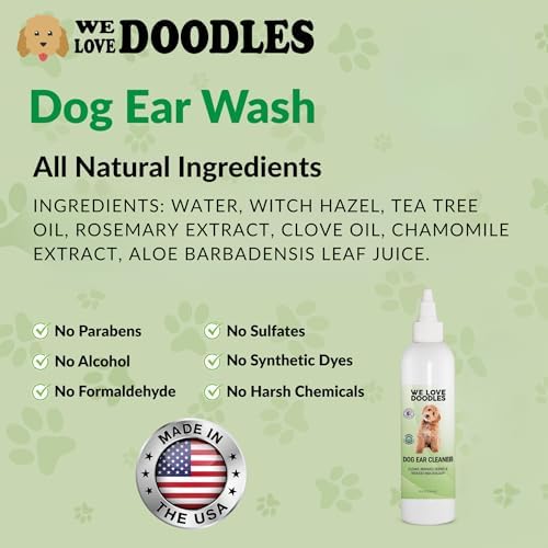 Dog Ear Cleaner, Natural Formula Puppy Ear Wash & Cleaning, Made in USA - Image 6