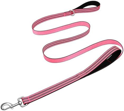 Hikiko 5FT Double Handle Traffic Dog Leash Reflective by Hikiko